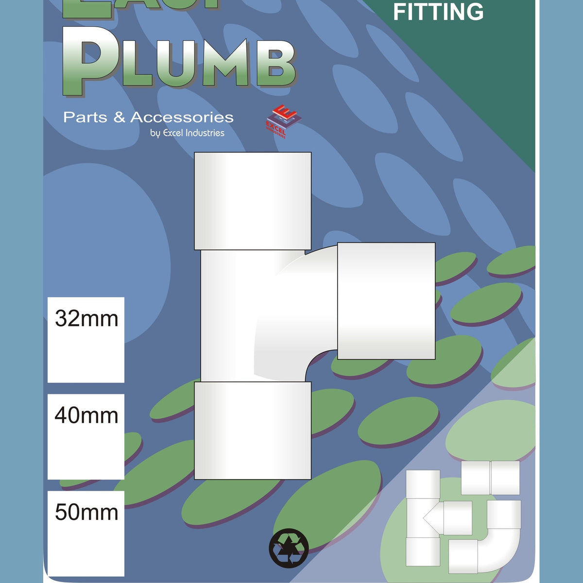 Easy Plumb 40mm X 90 Deg. Tee