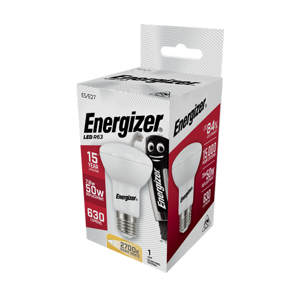 ENERGIZER LED 9.5W (50W) 600 LUMEN R63 REFLECTOR LAMP WARM WHITE