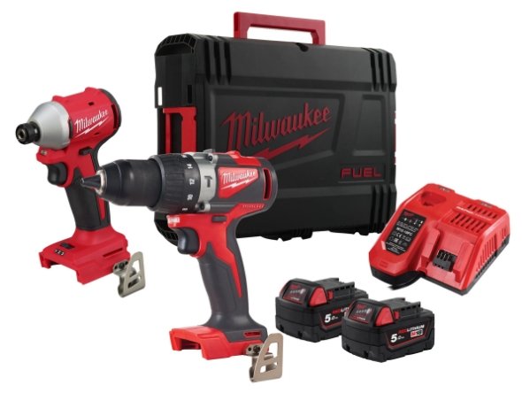 MILWAUKEE M18BLPP2A2-502 BRUSHLESS COMBI DRILL & DRIVER KIT