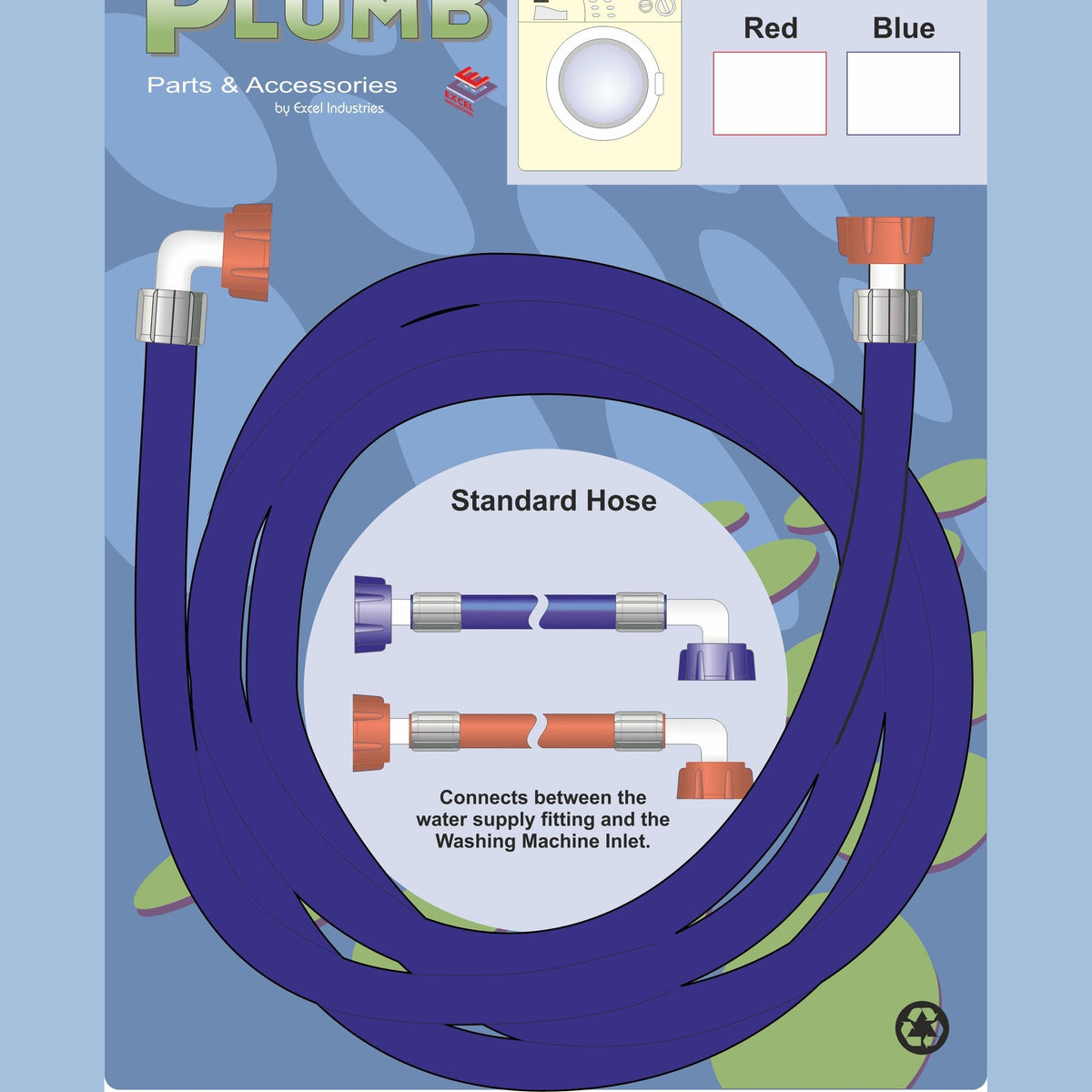 Easy Plumb 1.5m Long Blue AquaNorm W/M Hose