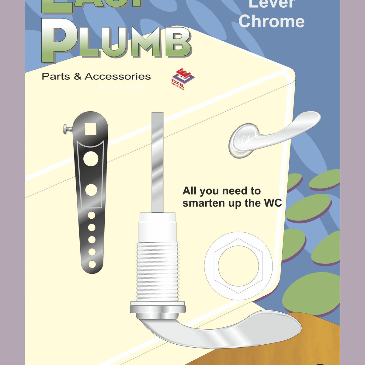 Easy Plumb Chrome Plated Cistern Lever Set