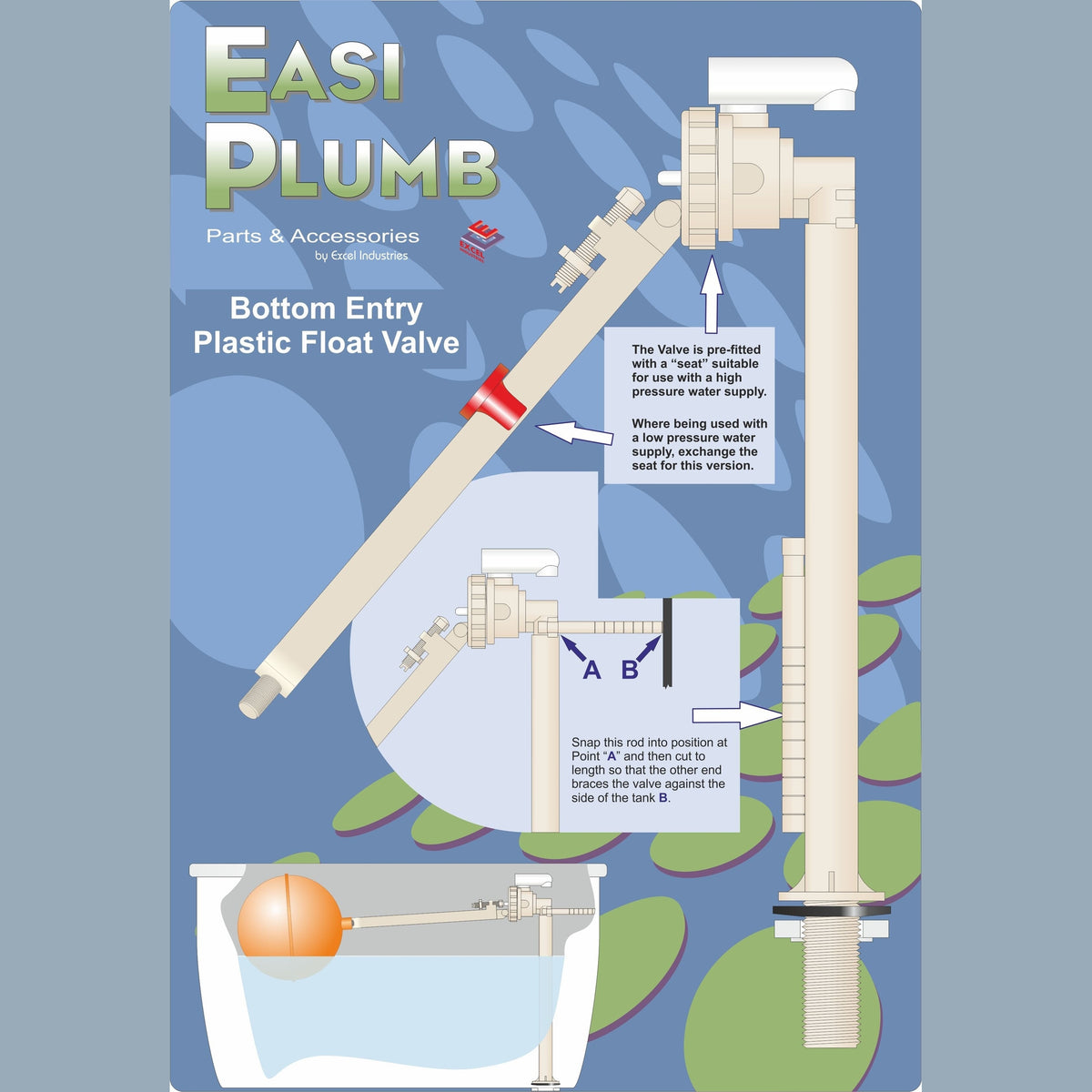 Easy Plumb Bottom Entry Plastic Float Valve