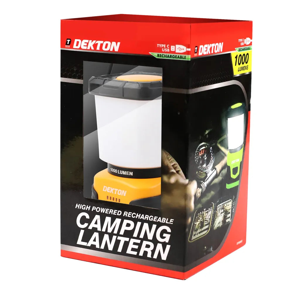 DEKTON RECHARGEABLE LED CAMPING LANTERN WITH POWER BANK