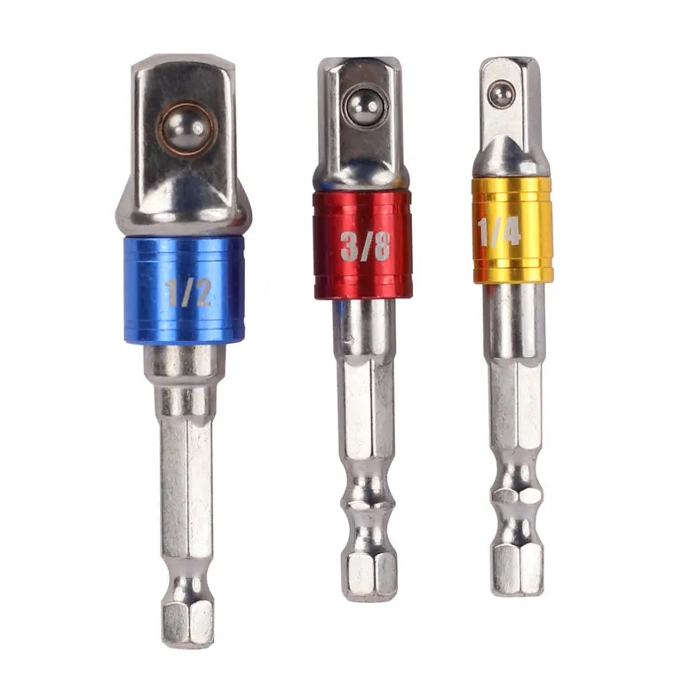 DEKTON 3PC SOCKET ADAPTOR QUICK RELEASE 14"/3/8"/1/2"