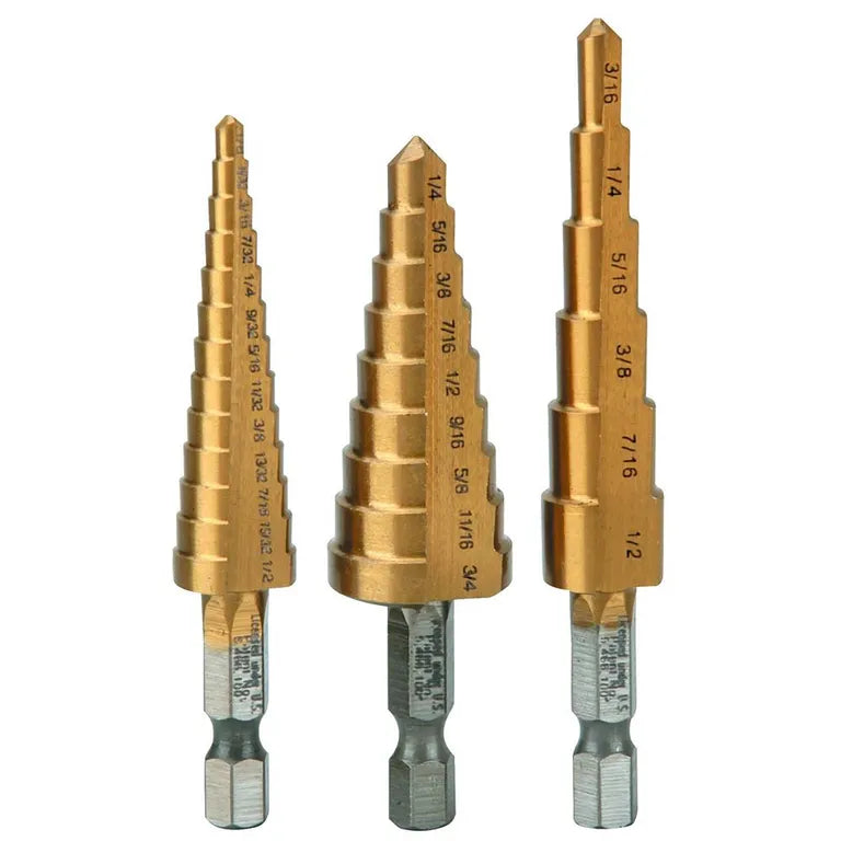 DEKTON 3PC HIGH SPEED STEEL DRILL SET