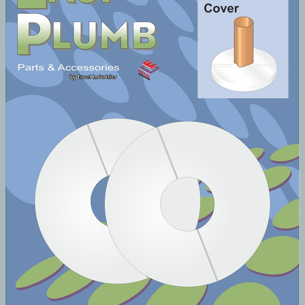 Easy Plumb Pk/2 1/2" White 2 Piece Pipe Hole Trims