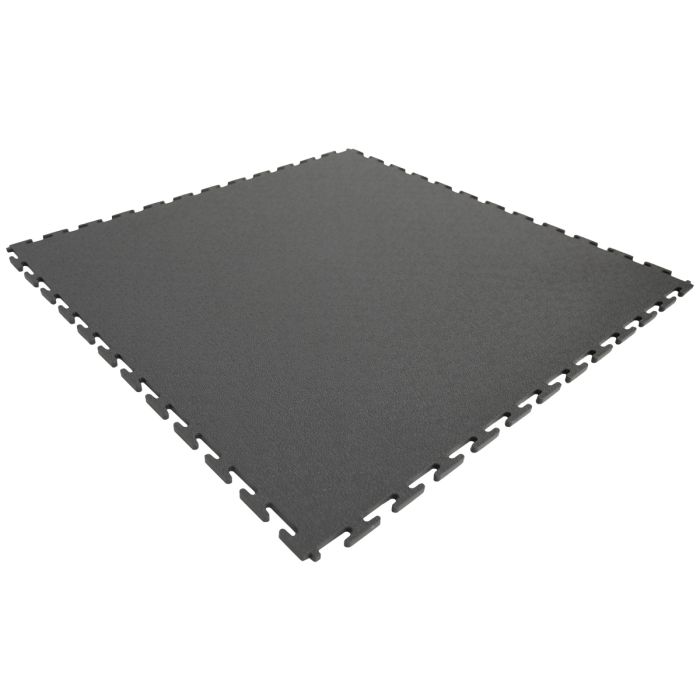 JEFFERSON 500X500MM INTERLOCKING PVC FLOOR TILE DARK GREY 10PK