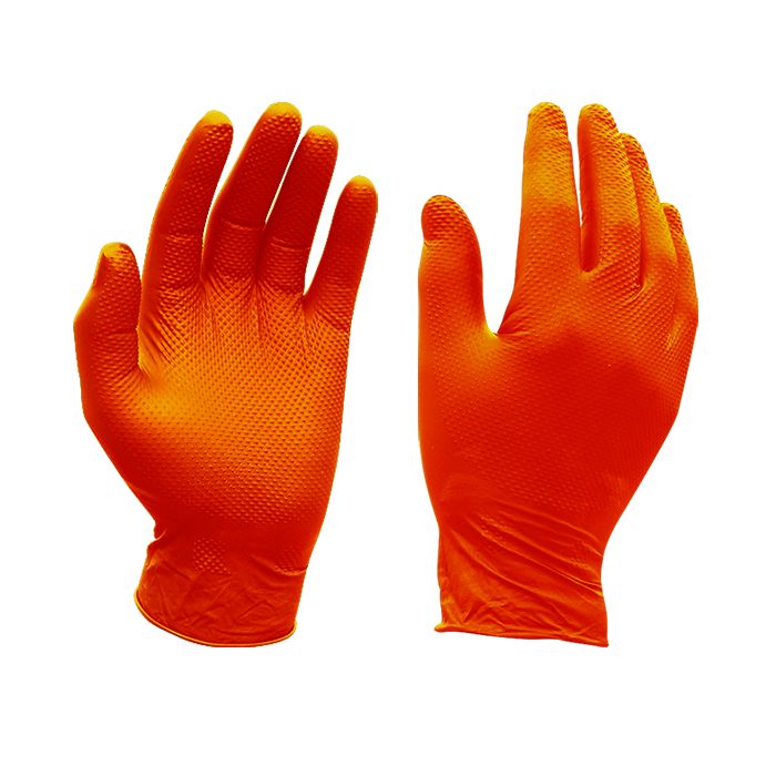JEFFERSON ORANGE GECKO GRIP NITRILE GLOVES 50PC