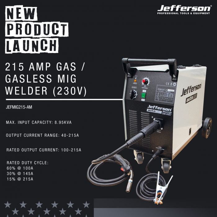 JEFFERSON 215AMP MIG WELDER TOOL UP