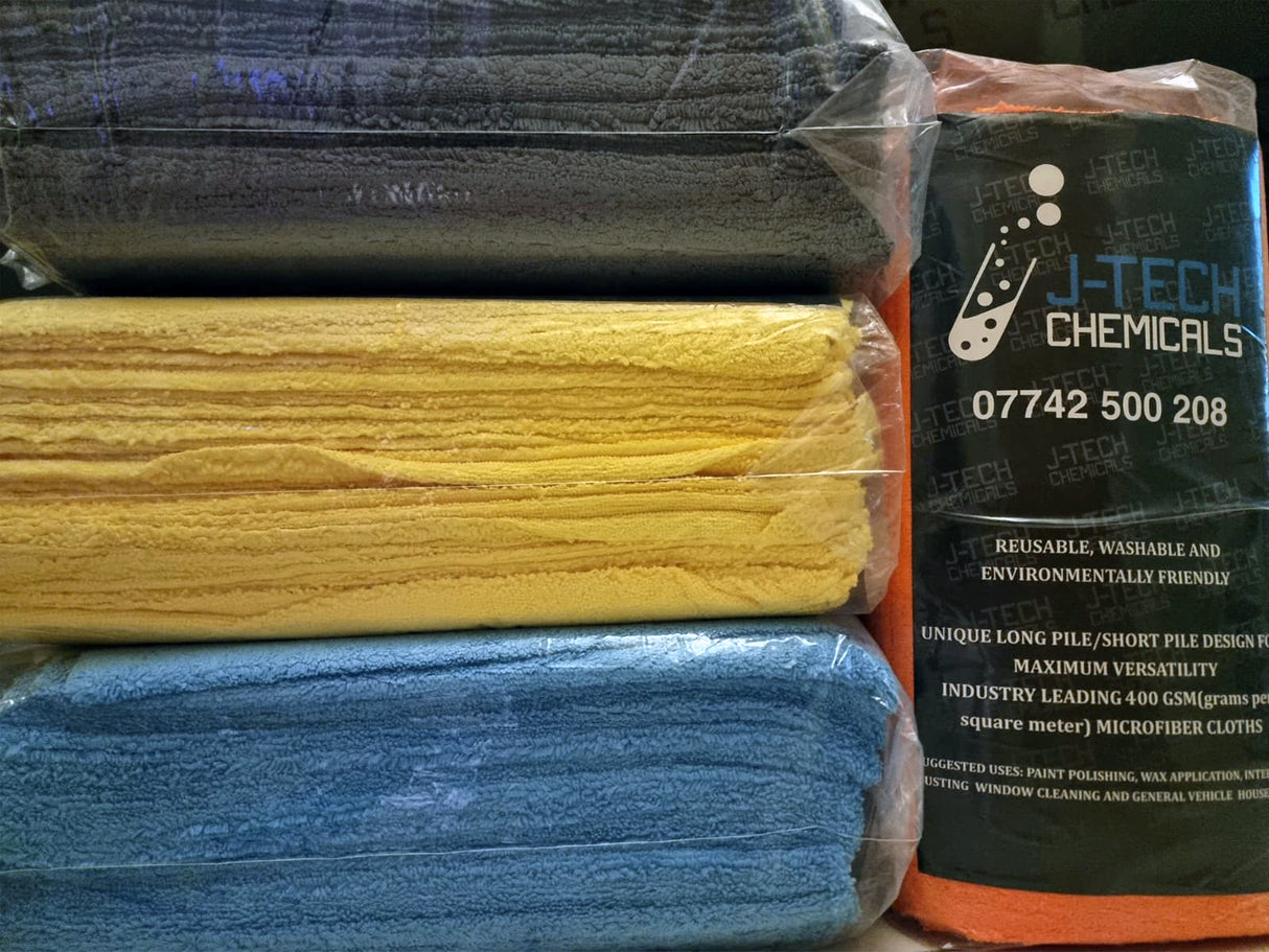 JTECH MICROFIBRE CLOTHS 36 PACK (400GSM EDGELESS)