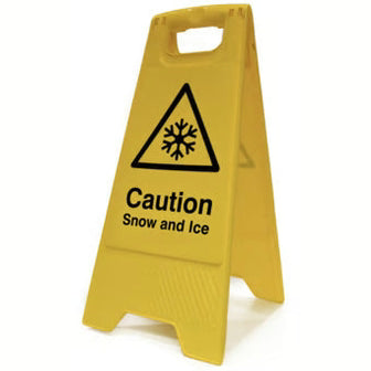 Heavy Duty A-Board - 'Caution Snow and Ice'