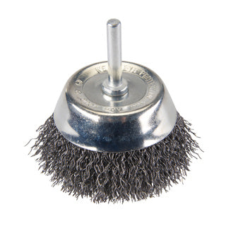 WIRE CUP BRUSH WITH ARBOR 75MM