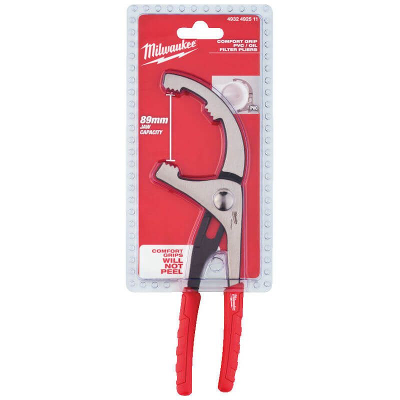 MILWAUKEE COMFORT GRIP PVC / OIL FILTER PLIERS