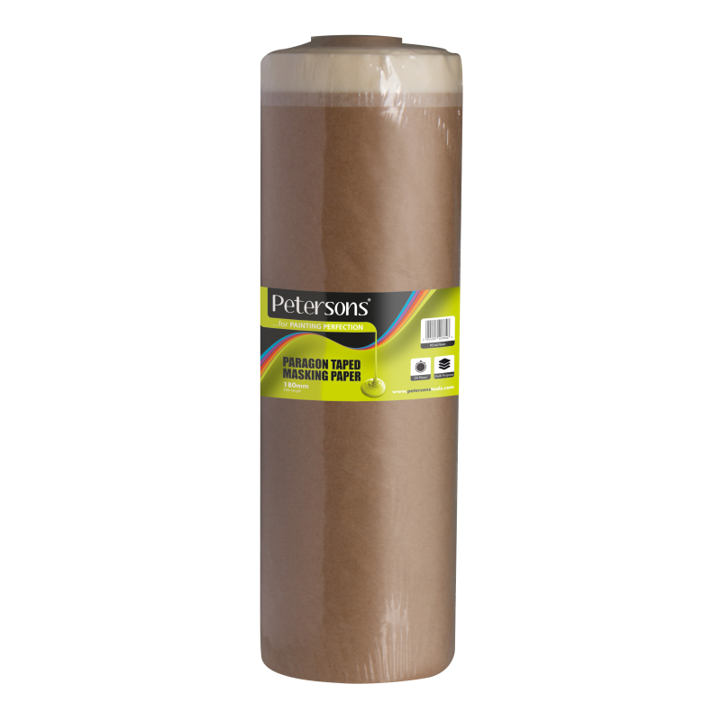 PETERSONS PARAGON TAPED MASKING PAPER 300MM X 20M