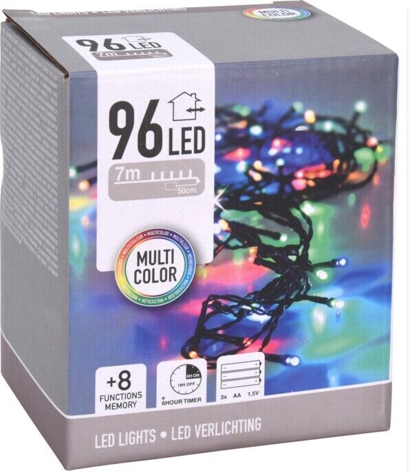 FAIRY LIGHTS 96 LED M/COLOUR