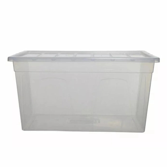 WHITEFURZE 75 CM 96 LTR STORAGE BOX CLEAR