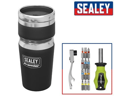 SEALEY PREMIER TRAVEL MUG WITH TOOL KIT
