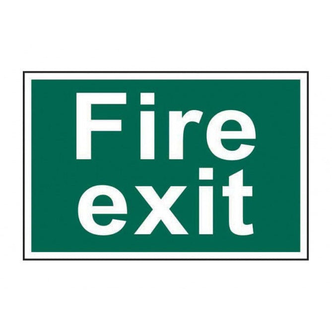 FIRE EXIT (TEXT ONLY) - PVC (300 X 200MM)