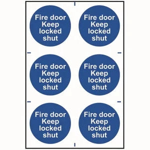 FIRE DOOR KEEP LOCKED SHUT - PVC (200 X 300MM) - Watson Hire