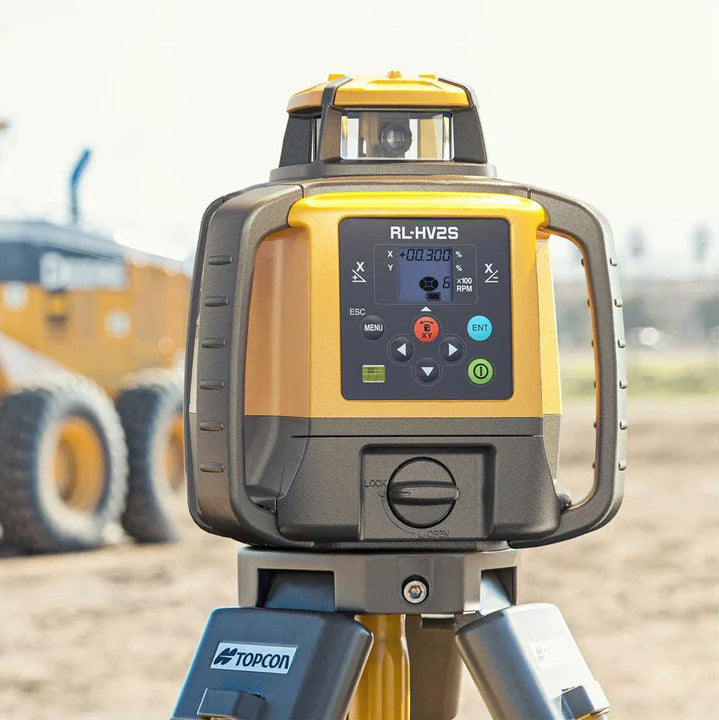 TOPCON LASER DUAL SLOPE LEVEL RL-HV2S WITH LS-100D MM RECEIVER