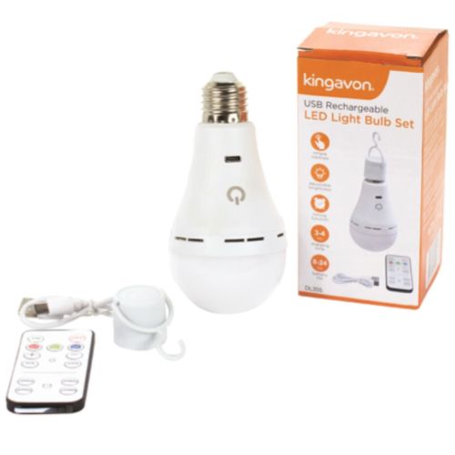 KINGAVON USB RECHARGEABLE LED LIGHT BULB