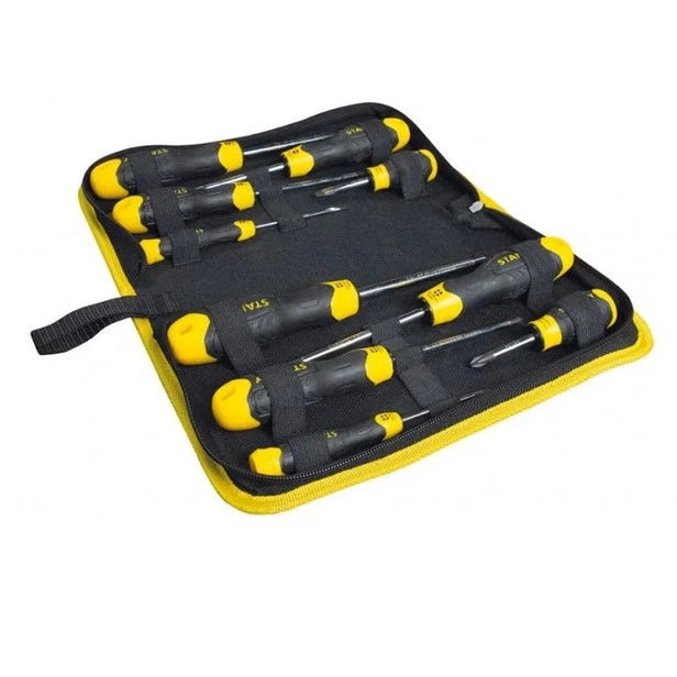 XMS STANLEY® 10 Piece CUSHION GRIP™ Screwdriver Set in Wallet