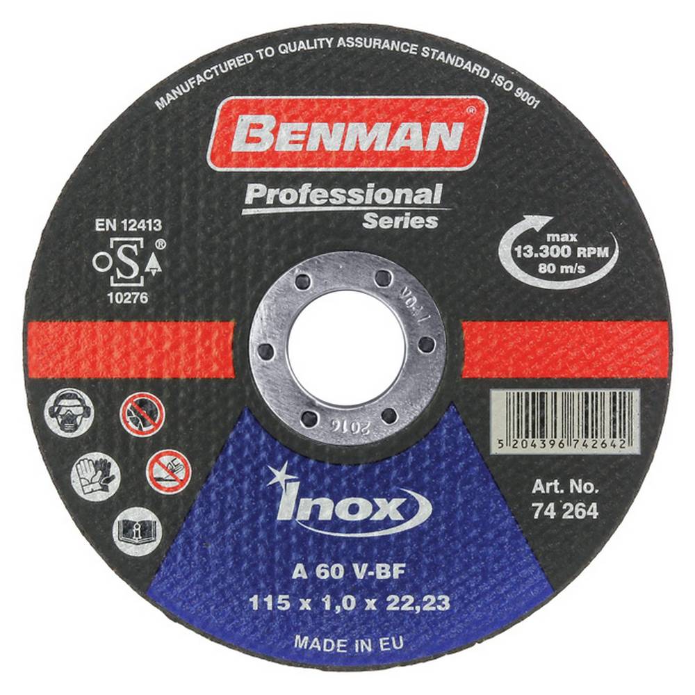 BENMAN CUTTING DISK, FOR INOX, PROFESSIONAL 230X2.0MM - Watson Hire