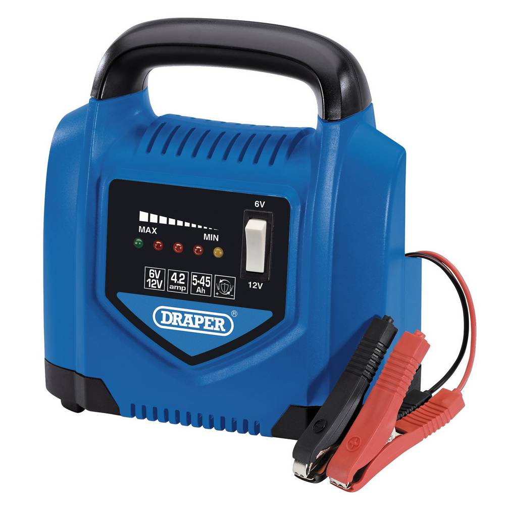 DRAPER 4.2A 6V/12V BATTERY CHARGER