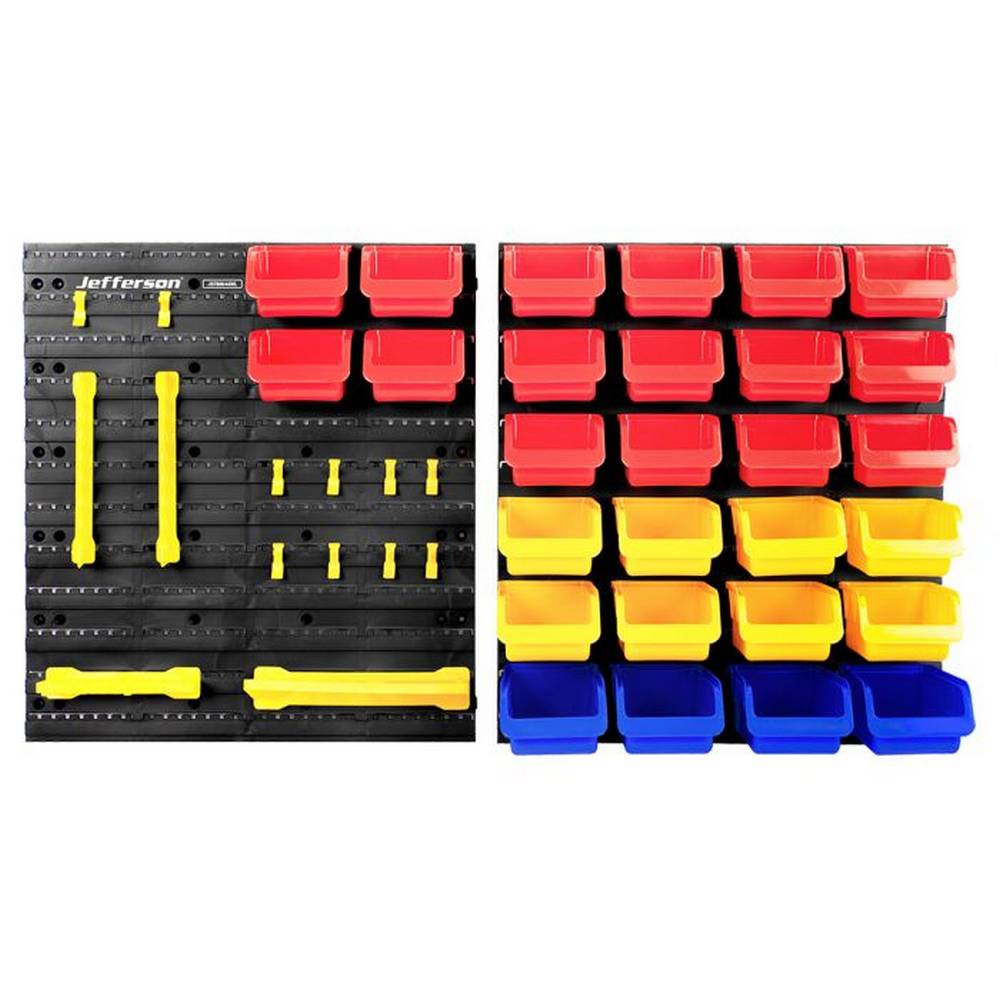 JEFFERSON 44 PIECE WALL MOUNTED STORAGE BIN SYSTEM