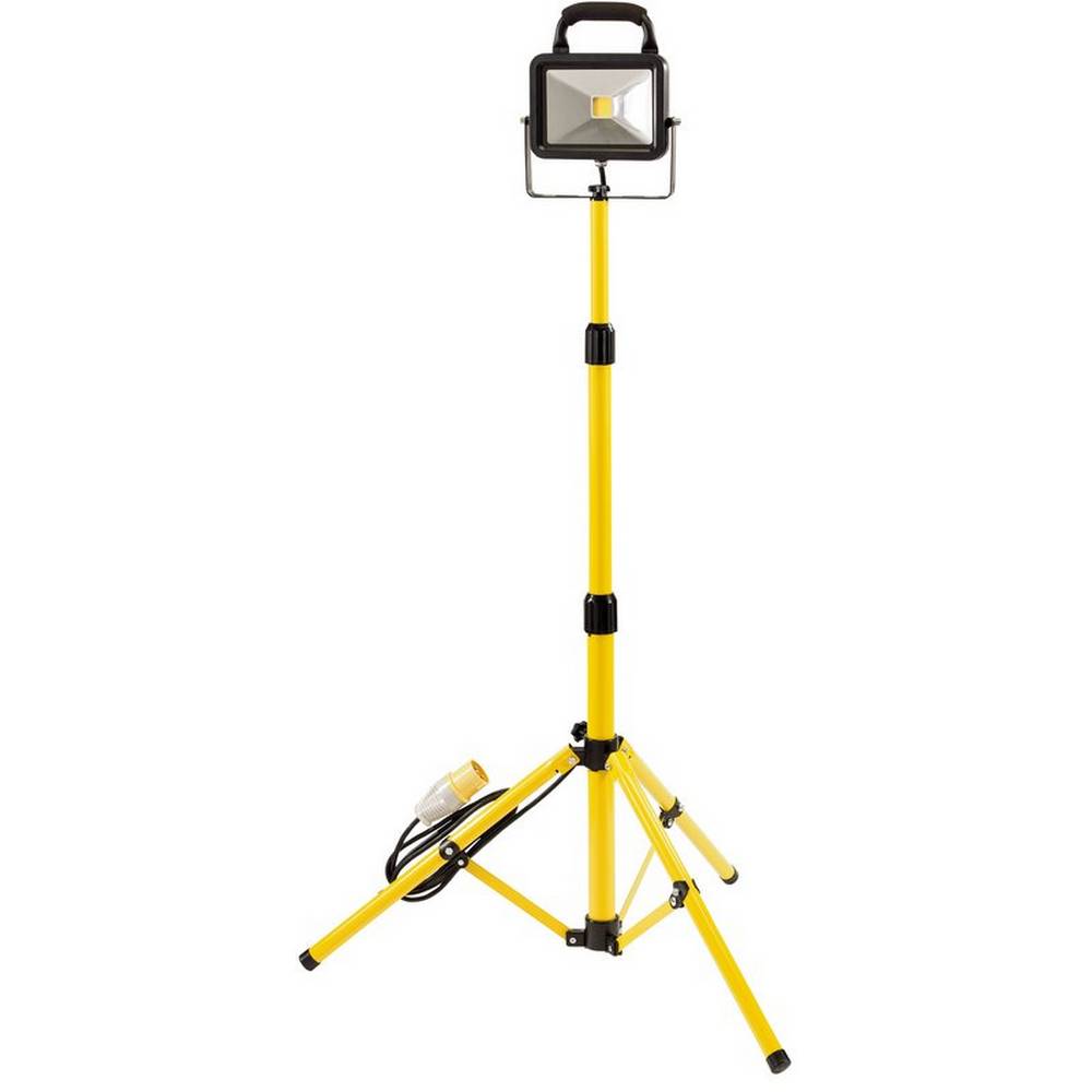 DRAPER 110V COB LED WORKLIGHT WITH TRIPOD, 20W, 1,300 LUMENS