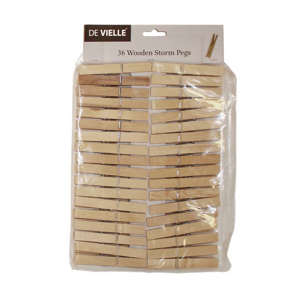 DE VIELLE WOODEN PEGS PK36