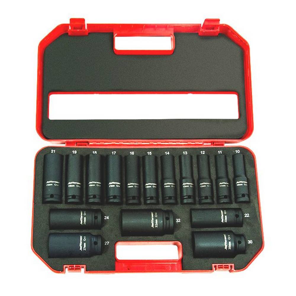 JEFFERSON 16 PIECE 1/2" DEEP IMPACT SOCKET SET