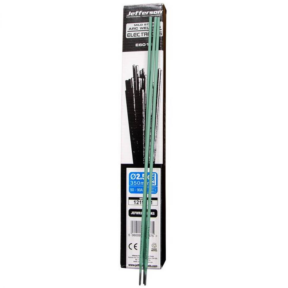 JEFFERSON 2.5 X 350MM WELDING RODS MILD STEEL 2.5KG PACK
