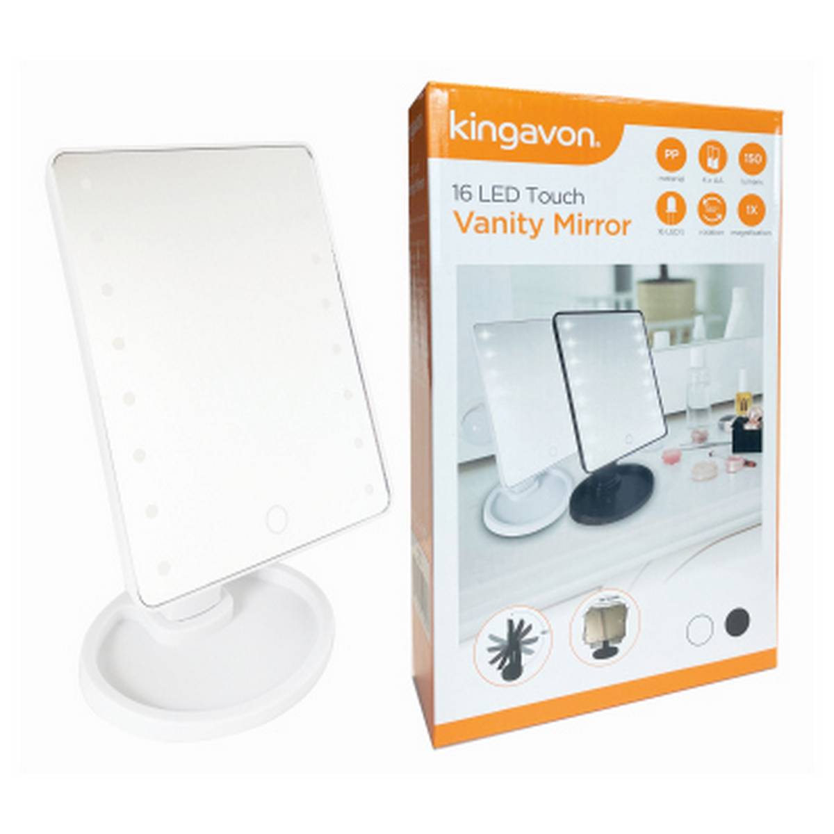 KINGAVON 16 LED TOUCH VANITY MIRROR