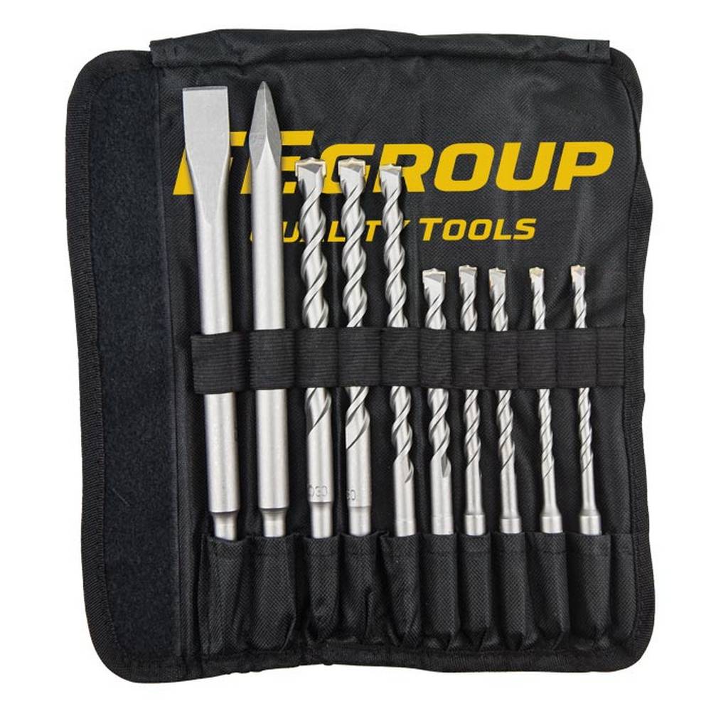 FF GROUP SDS PLUS DRILL BIT SET 10CPS 5X160 5.5X160 6X160 6.5X160 8X160 10X160 12X2