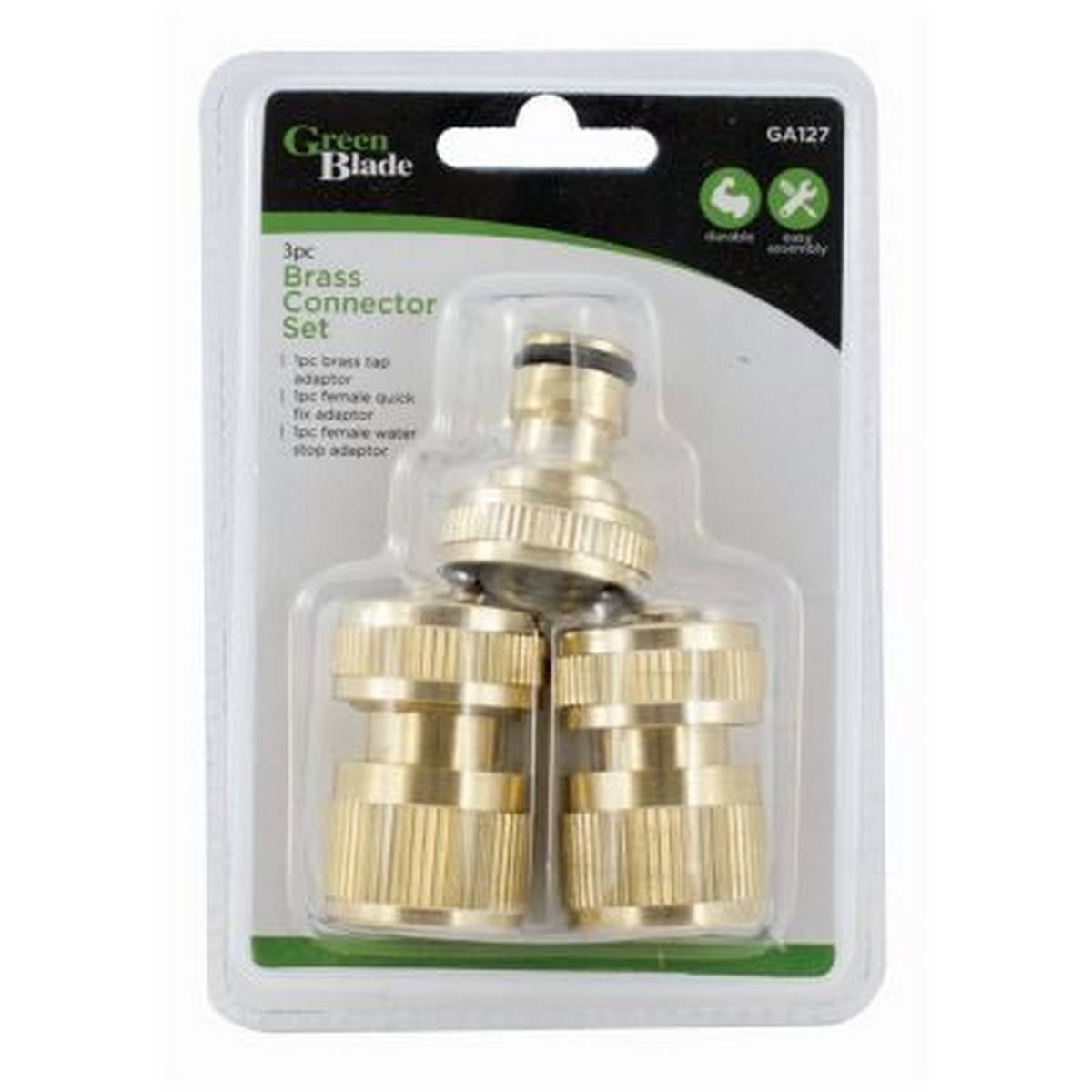 GREENBLADE GREEN BLADE 3PC BRASS CONNECTOR SET BB-GA127