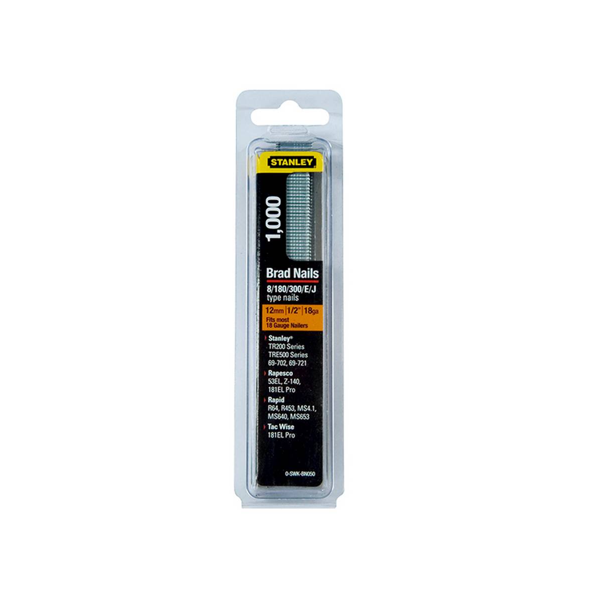 STANLEY® SWKBN Brad Nail 12mm SWKBN050 (Pack 1000)
