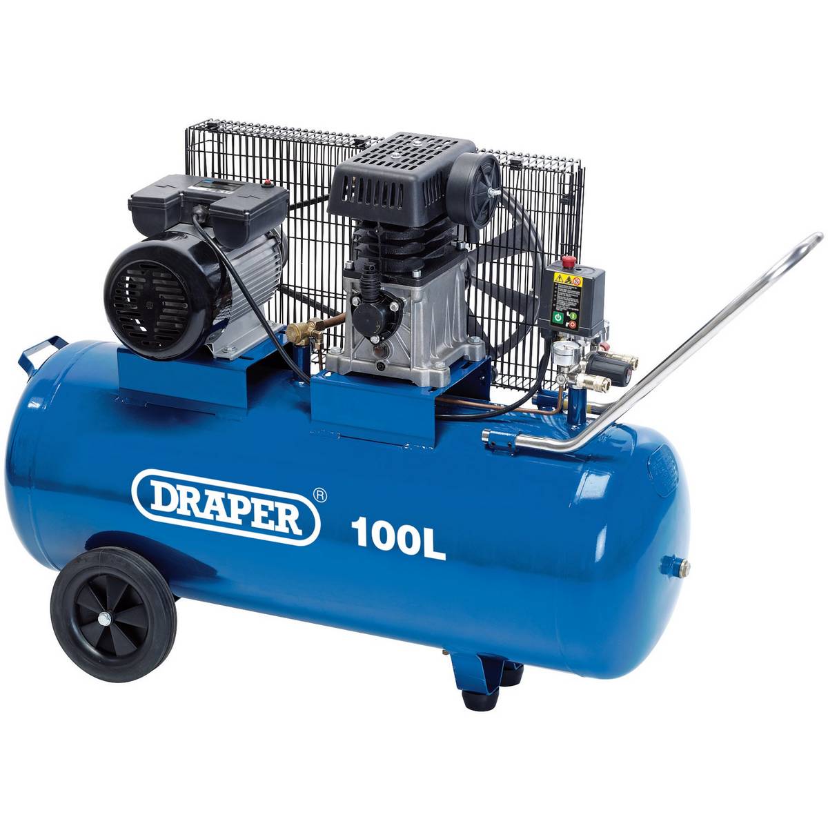 DRAPER 100L BELT-DRIVEN AIR COMPRESSOR, 2.2KW/3HP - Watson Hire