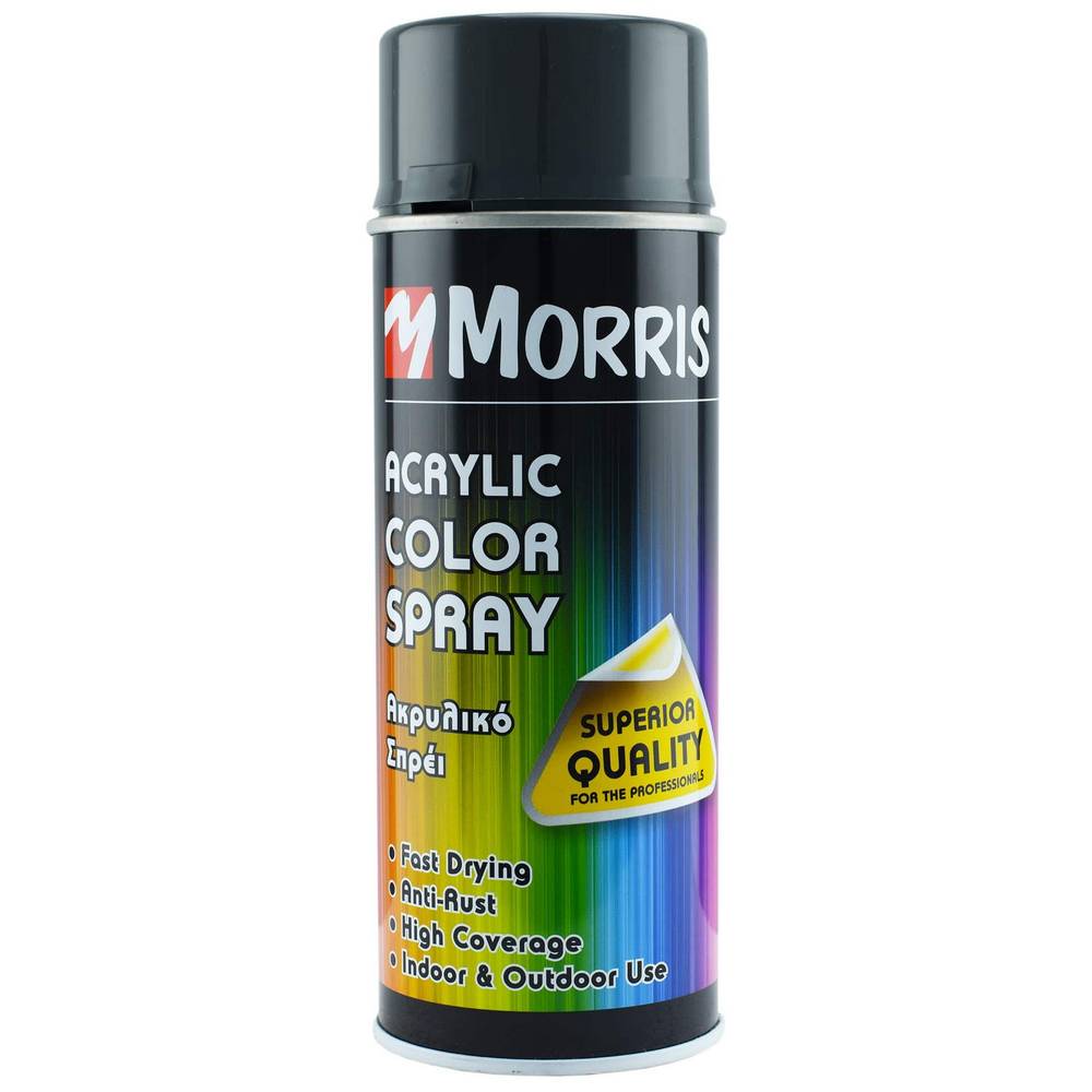 MORRIS COLOR SPRAY HIGH GLOSS TRAFFIC GREY B 400ML RAL 7043