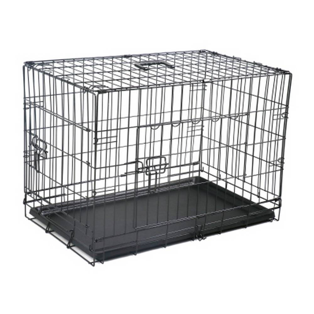 ASHLEY 30" DOUBLE DOOR FOLDING METAL DOG CRATE