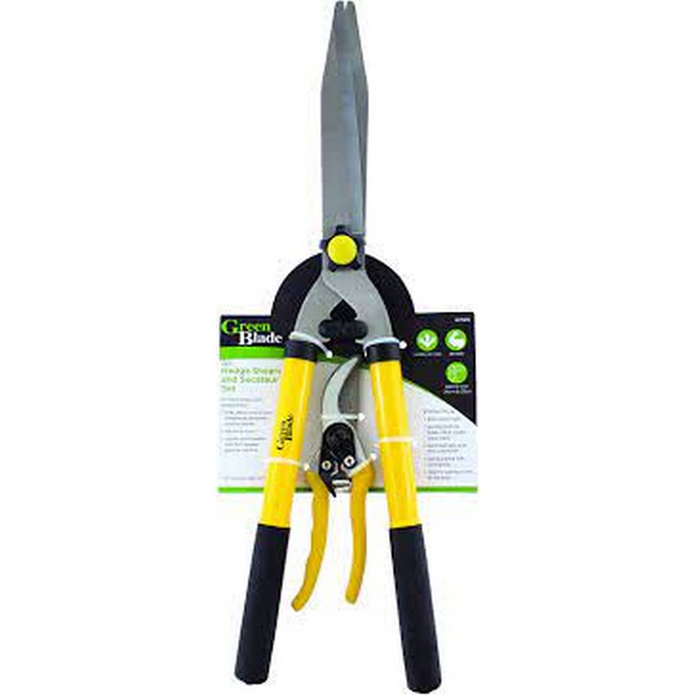 GREENBLADE 2PC HEDGE SHEARS AND SECATEUR SET
