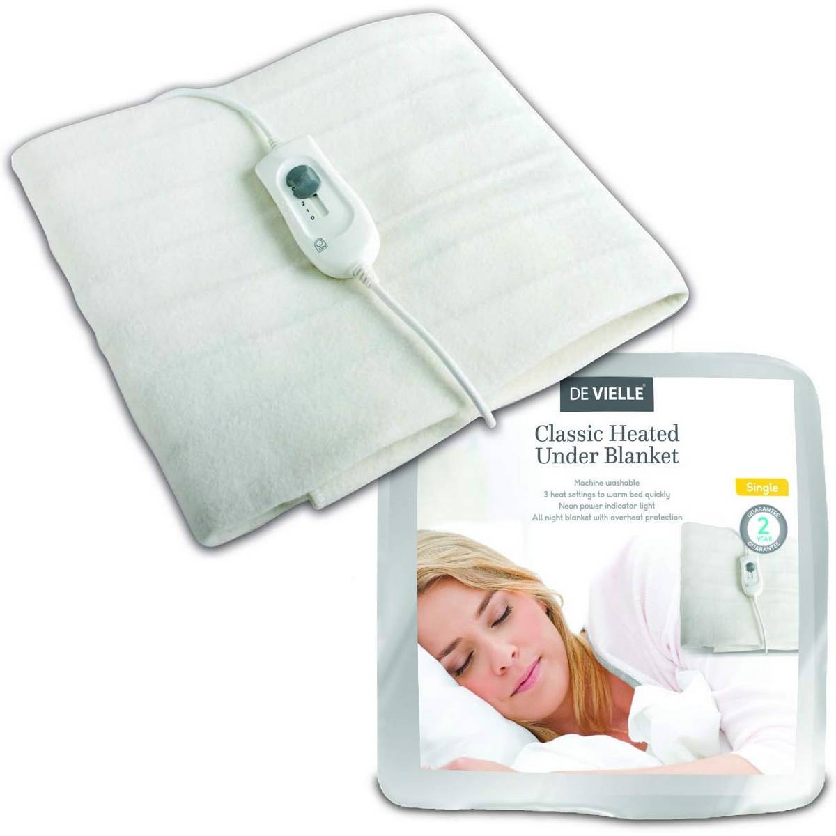 DE VIELLE CLASSIC ELECTRIC UNDER BLANKET ( SINGLE )