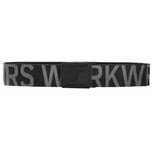 SNICKERS 9004 LOGO BELT - BLACK / STEEL GREY