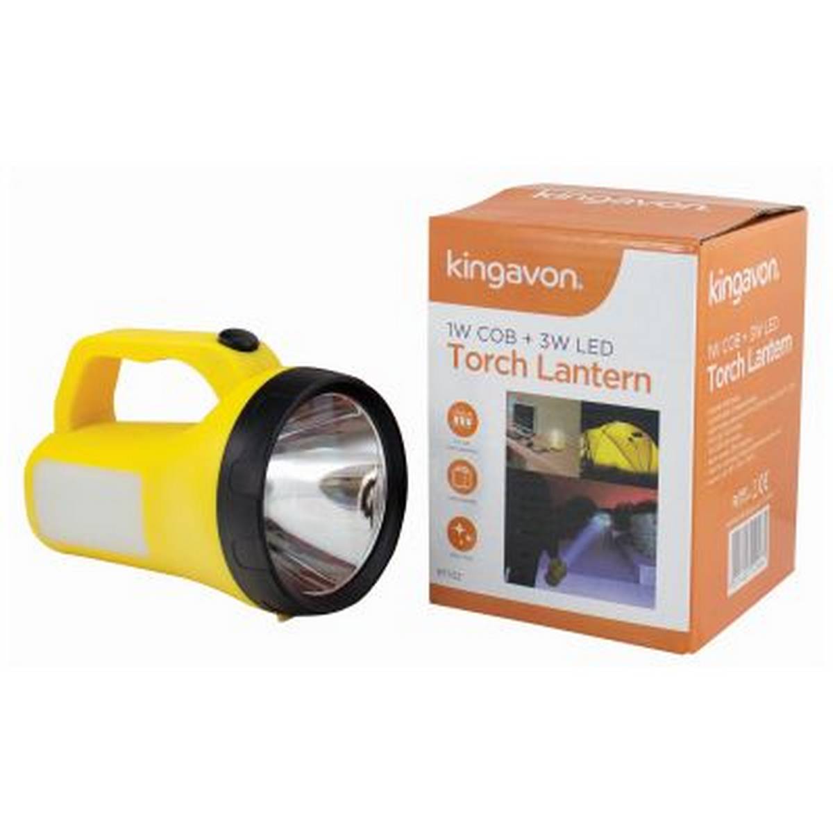 KINGAVON 1W COB 3W LED TORCH LANTERN BB-RT102