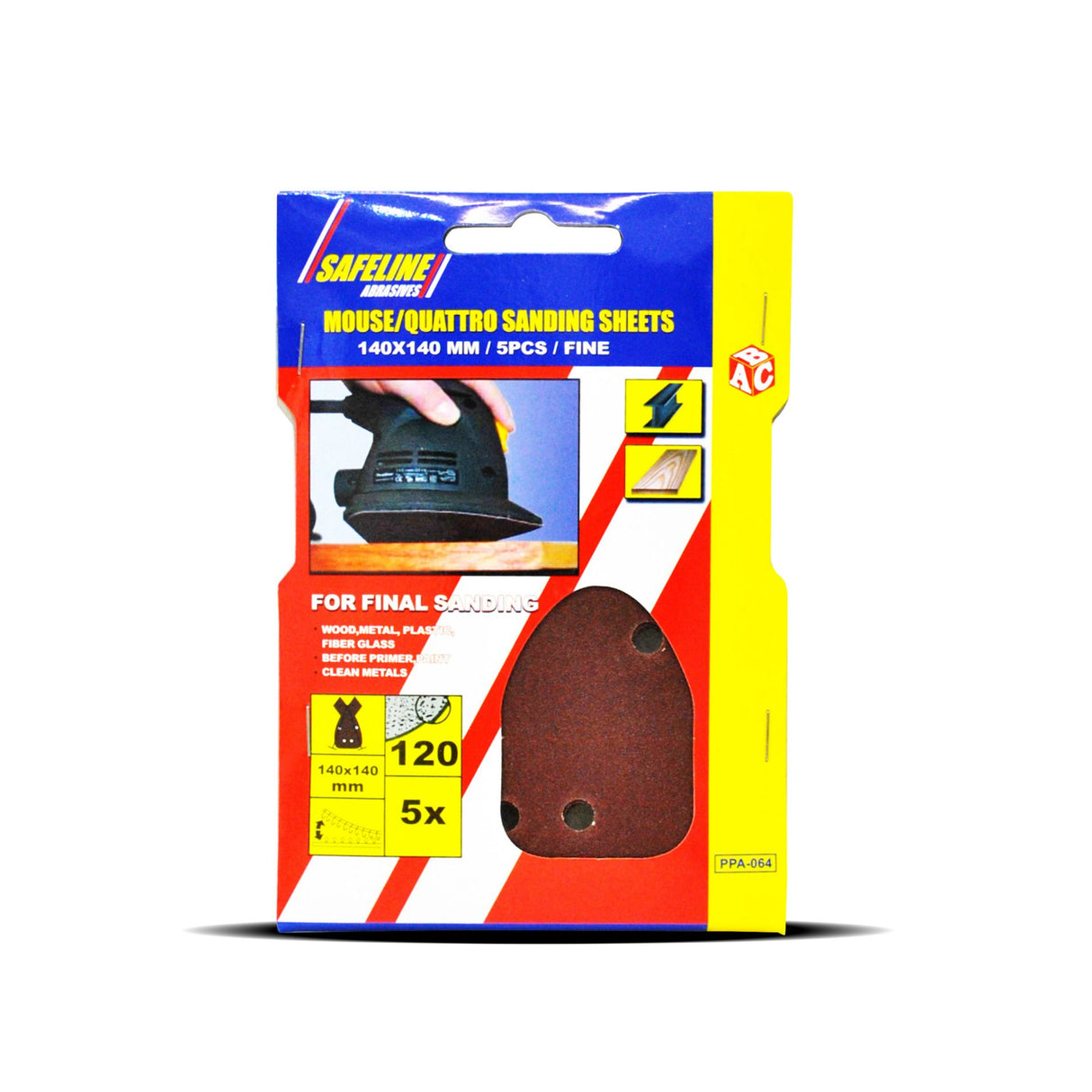 SAFELINE MOUSE/ QUATTRO SANDING SHEETS FINE