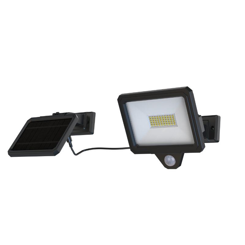 CRUALUX SOLAR LED FLOOD LIGHT 1000LM 3600MAH WITH PIR SENSOR IP44