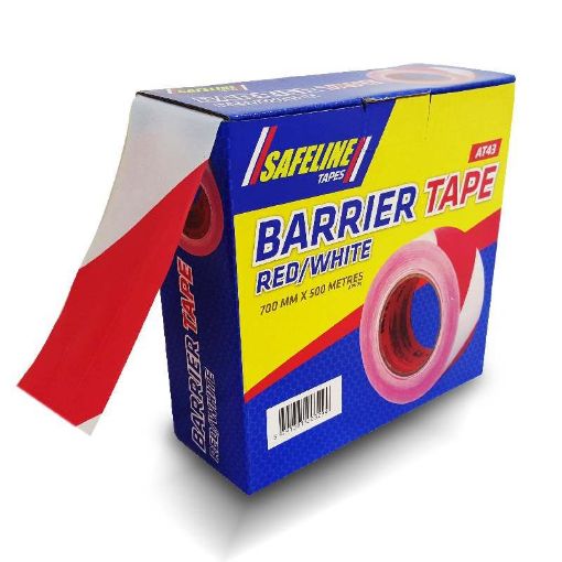 SAFELINE 500 METRES LONG RED /WHITE WARNING TAPE