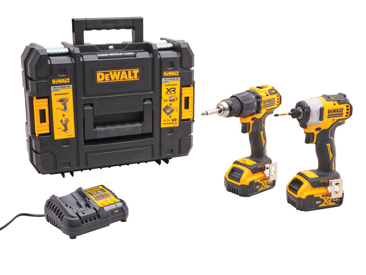 DEWALT 18V COMBI & IMPACT DRILL TWIN PACK