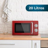 CECOTEC MICROWAVE 20L RETRO RED
