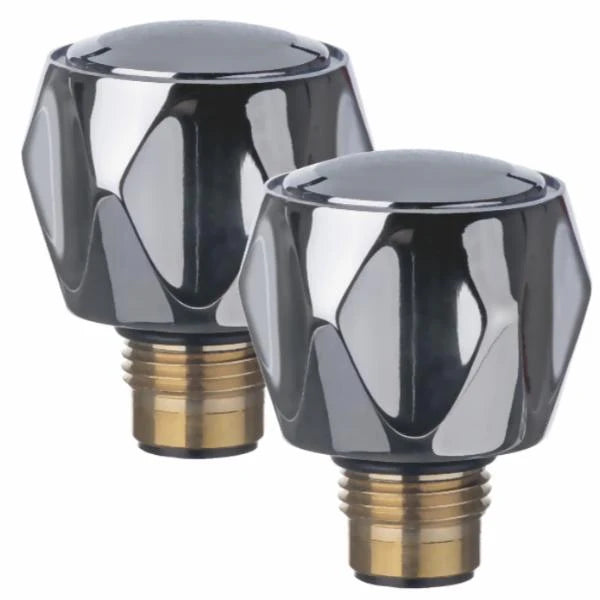 Easy Plumb Pair of Replacement Crown Tap Heads & Spindles only